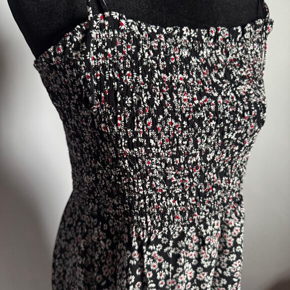 NWT Madewell Smocked Tie-Strap Midi Dress Floral Size 8 - Picture 8 of 10